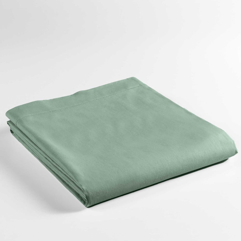Cearceaf verde deschis din bumbac 180x290 cm Lina – douceur d'intérieur Cearceaf verde deschis din bumbac 180x290 cm Lina – douceur d'intérieur