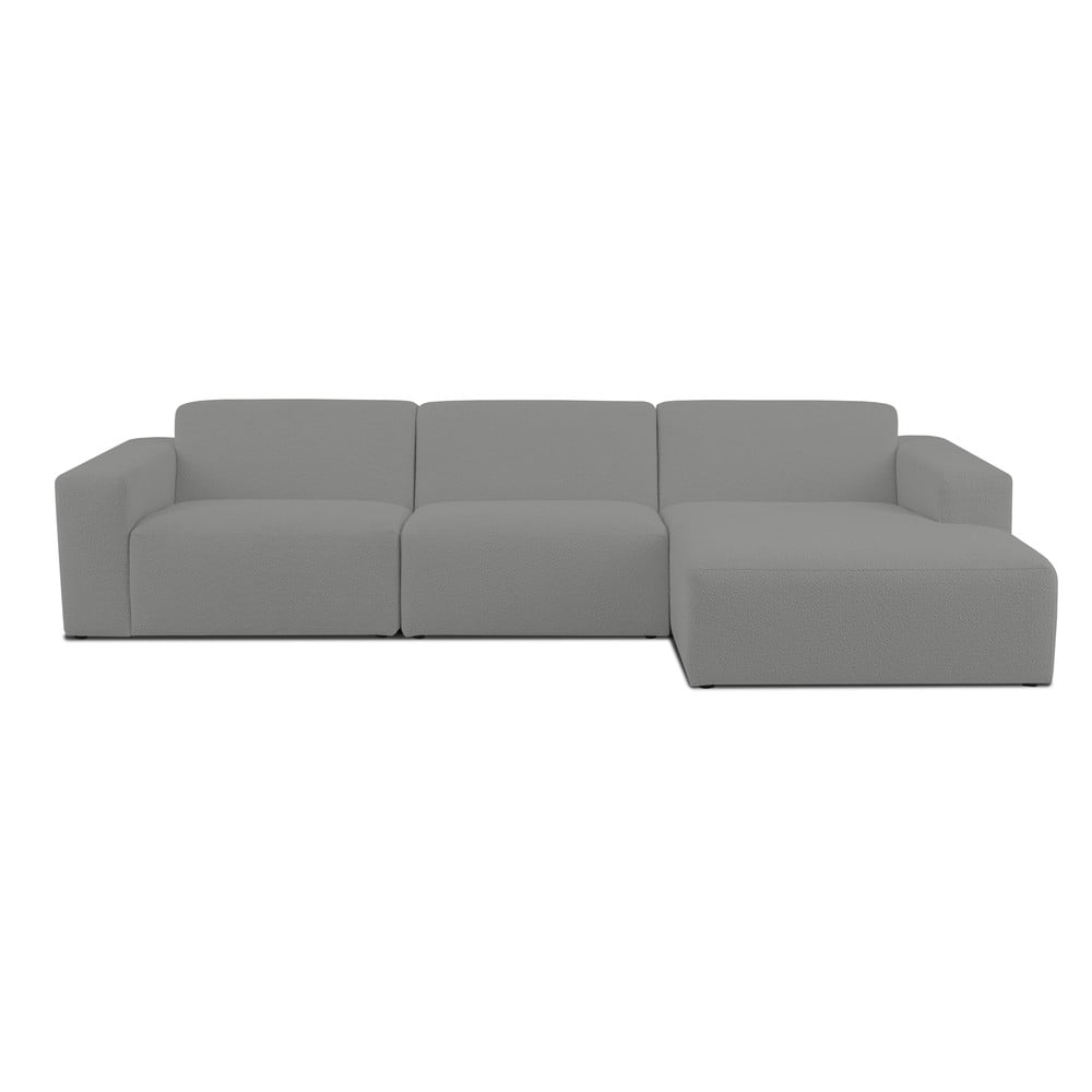 Colțar gri cu tapițerie din stofă bouclé (cu colț pe partea dreaptă) Roxy – Scandic Colțar gri cu tapițerie din stofă bouclé (cu colț pe partea dreaptă) Roxy – Scandic