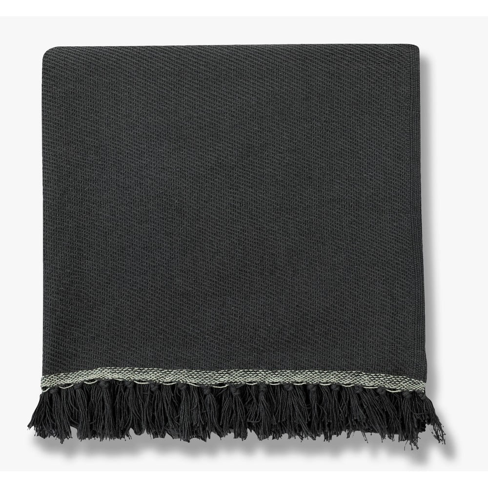 Cuvertură neagră din bumbac organic 250x250 cm Bohemia – Mette Ditmer Denmark Cuvertură neagră din bumbac organic 250x250 cm Bohemia – Mette Ditmer Denmark