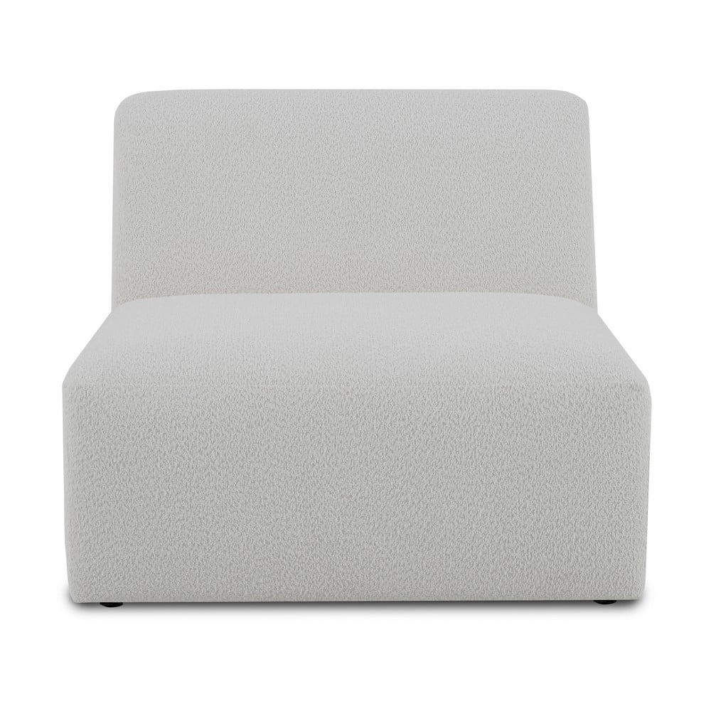 Modul pentru canapea alb cu tapițerie din stofă bouclé (de mijloc) Roxy – Scandic Modul pentru canapea alb cu tapițerie din stofă bouclé (de mijloc) Roxy – Scandic