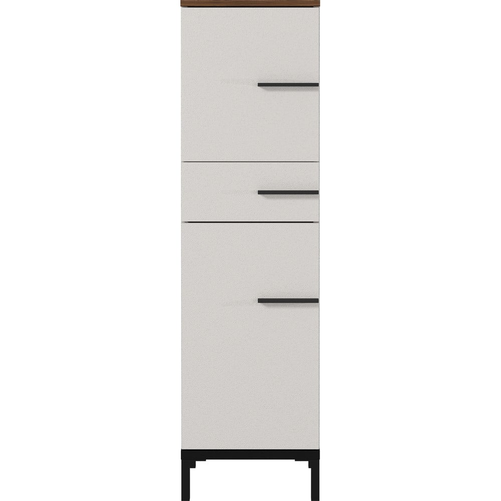 Dulap de baie gri-bej cu aspect de nuc 34x123 cm Yonkers - Germania Dulap de baie gri-bej cu aspect de nuc 34x123 cm Yonkers - Germania