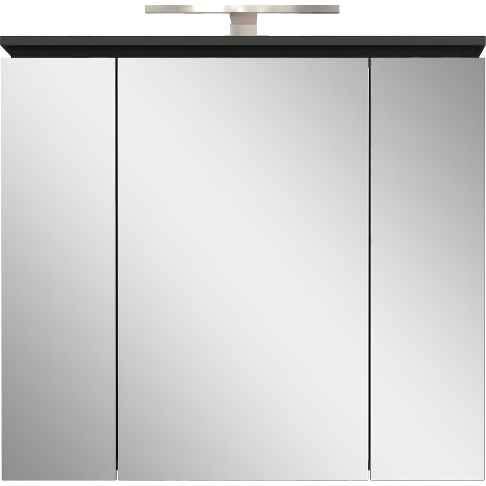Dulap de baie gri antracit cu oglindă/cu iluminare 76x74 cm Modesto – Germania Dulap de baie gri antracit cu oglindă/cu iluminare 76x74 cm Modesto – Germania