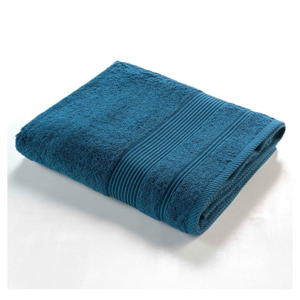 Prosop albastru închis din bumbac din frotir 90x150 cm Tendresse – douceur d'intérieur Prosop albastru închis din bumbac din frotir 90x150 cm Tendresse – douceur d'intérieur