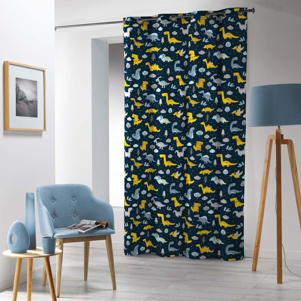 Draperie pentru copii din microfibră 140x240 cm Dinoblue – douceur d'intérieur Draperie pentru copii din microfibră 140x240 cm Dinoblue – douceur d'intérieur