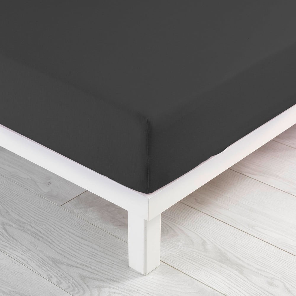 Cearceaf gri antracit din jerseu cu elastic 140x190 cm Jersy – douceur d'intérieur Cearceaf gri antracit din jerseu cu elastic 140x190 cm Jersy – douceur d'intérieur