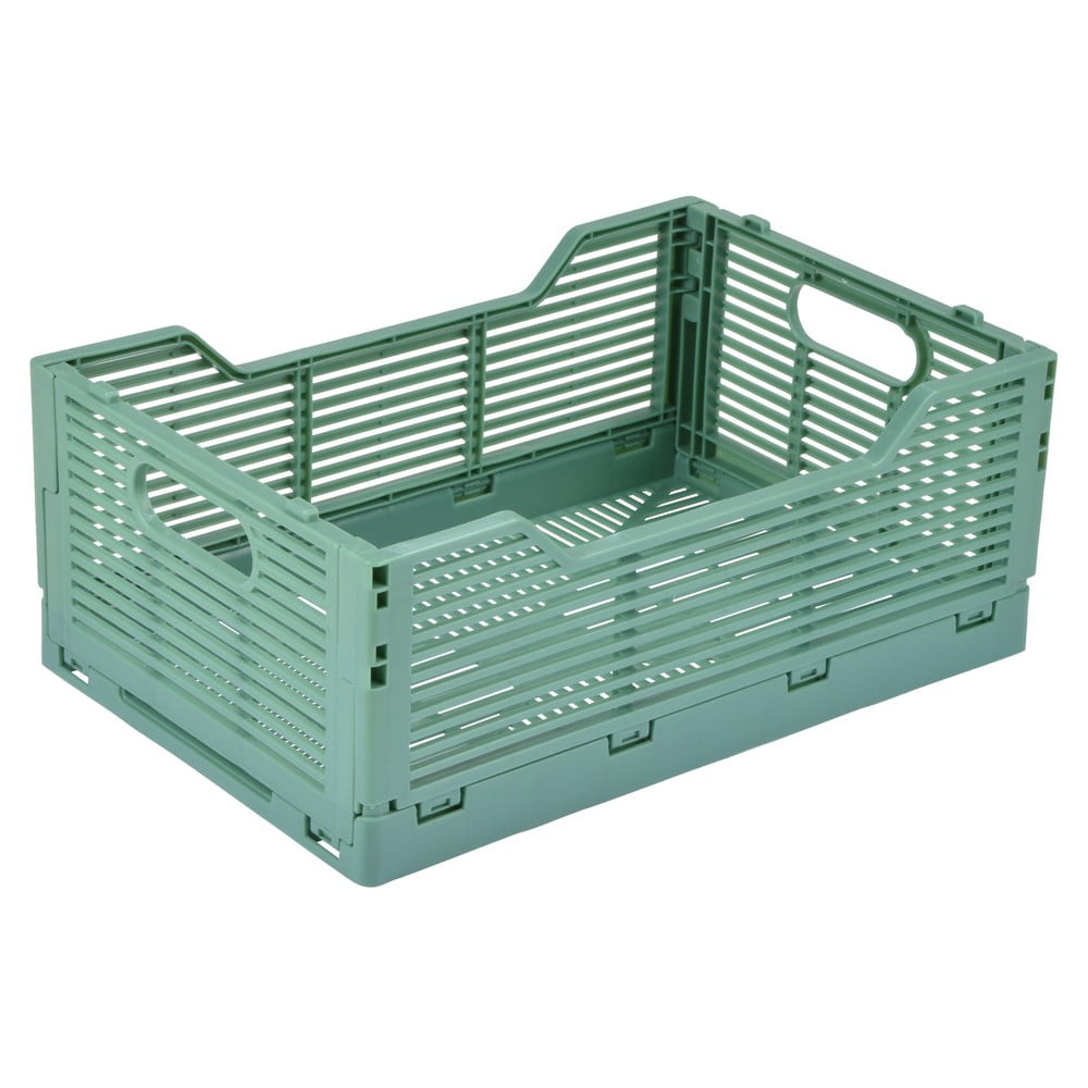 Cutie de depozitare verde-deschis din plastic 40x30x17 cm – Homéa Cutie de depozitare verde-deschis din plastic 40x30x17 cm – Homéa