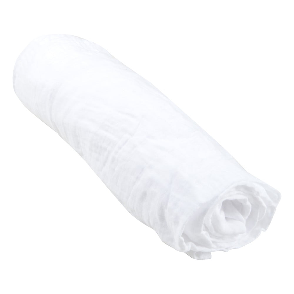 Cearceaf pentru copii din muselină pentru pătuț cu elastic 70x140 cm – Bébé Douceur Cearceaf pentru copii din muselină pentru pătuț cu elastic 70x140 cm – Bébé Douceur