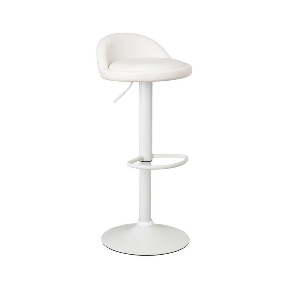 Scaune de bar albe cu înălțime ajustabilă 2 buc. din imitație de piele (înălțime șezut 72 cm) – Casa Selección Scaune de bar albe cu înălțime ajustabilă 2 buc. din imitație de piele (înălțime șezut 72 cm) – Casa Selección