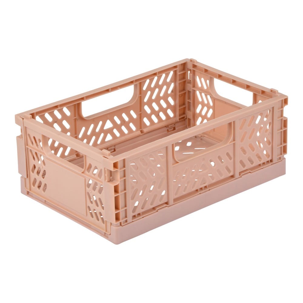 Cutie de depozitare roz-deschis din plastic 21x14.5x8 cm – Homéa Cutie de depozitare roz-deschis din plastic 21x14.5x8 cm – Homéa
