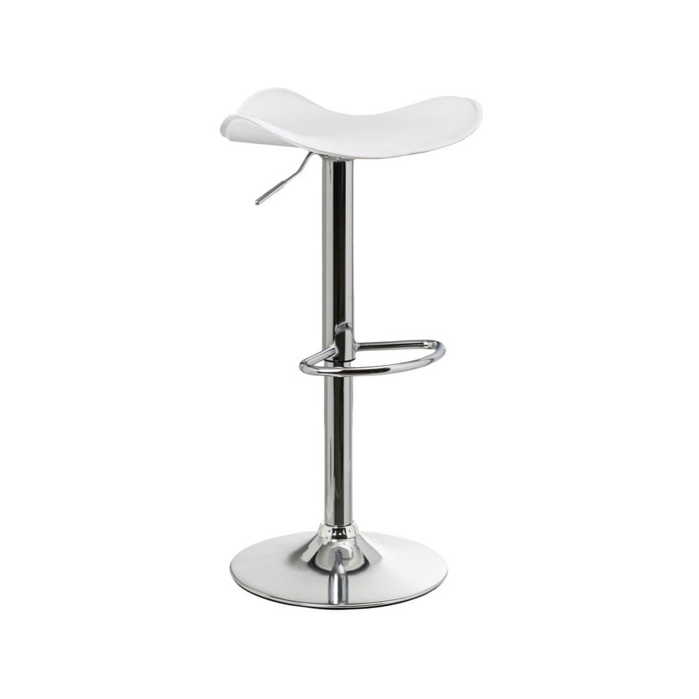 Scaune de bar albe cu înălțime ajustabilă 2 buc. din imitație de piele (înălțime șezut 73 cm) – Casa Selección Scaune de bar albe cu înălțime ajustabilă 2 buc. din imitație de piele (înălțime șezut 73 cm) – Casa Selección