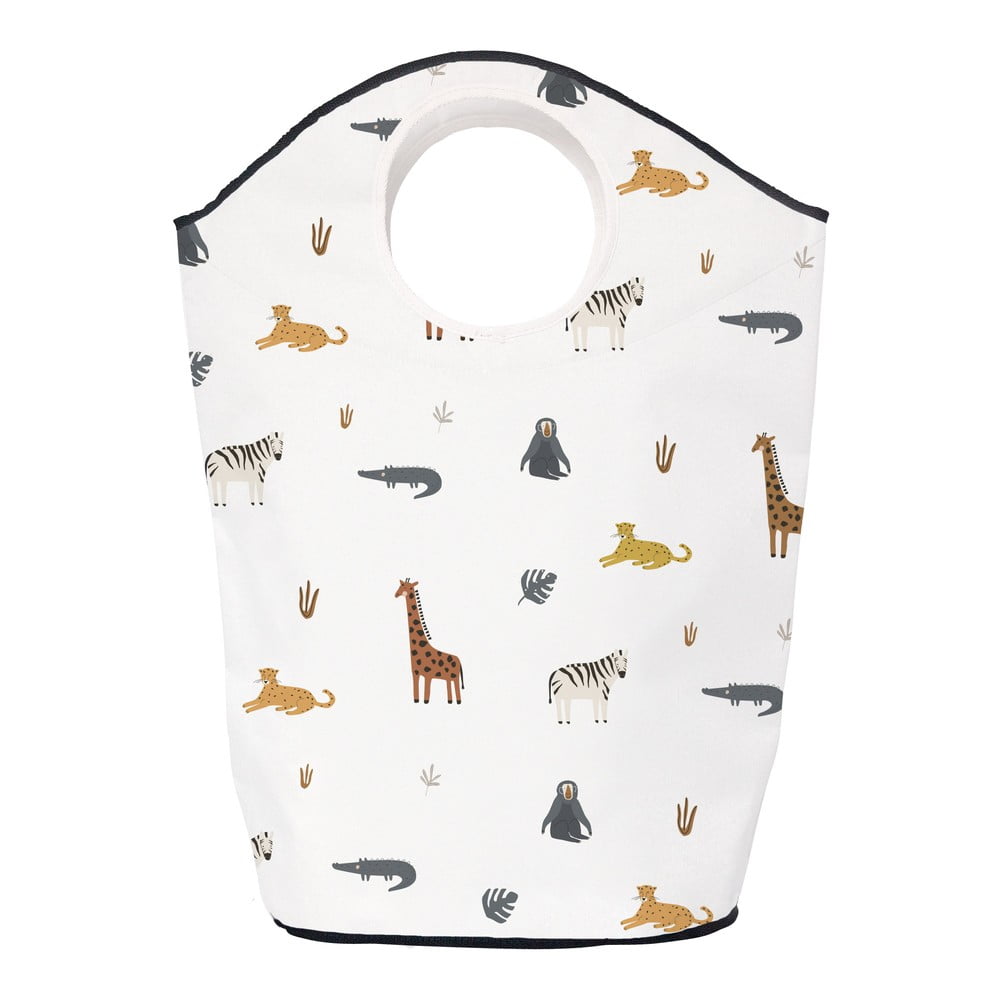 Coș de jucării pentru copii alb din material textil 57x26x70 cm Safari Animals – Butter Kings Coș de jucării pentru copii alb din material textil 57x26x70 cm Safari Animals – Butter Kings