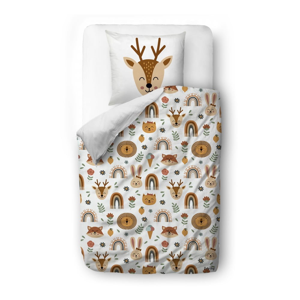 Lenjerie de pat pentru copii din bumbac satinat pentru pat de o persoană 135x200 cm Little Boho – Butter Kings Lenjerie de pat pentru copii din bumbac satinat pentru pat de o persoană 135x200 cm Little Boho – Butter Kings