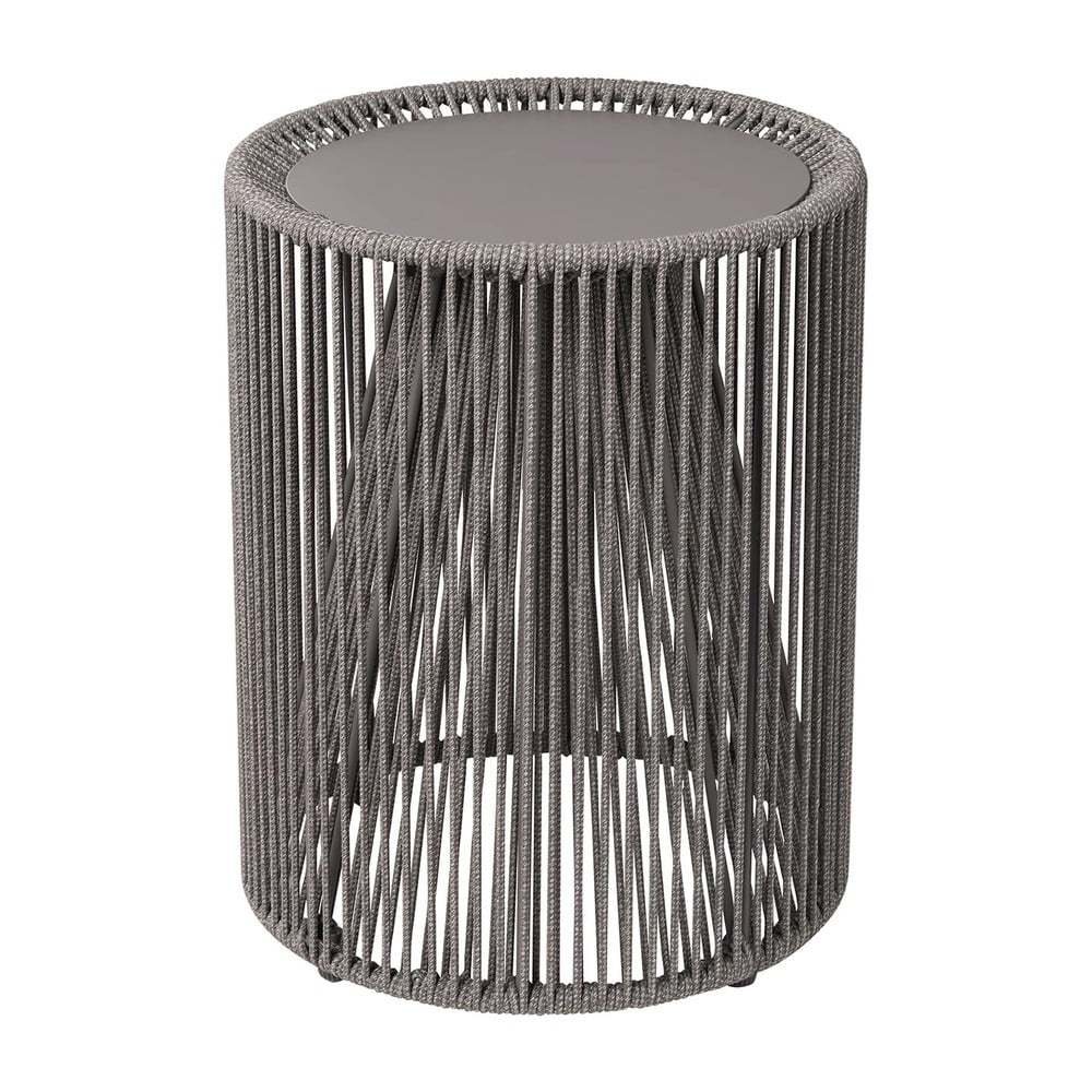 Masă auxiliară de grădină rotundă din metal ø 34 cm Rope – Blomus Masă auxiliară de grădină rotundă din metal ø 34 cm Rope – Blomus