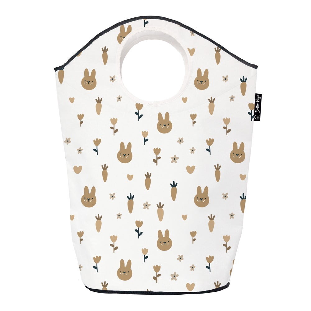 Coș de jucării pentru copii alb din material textil 57x26x70 cm Sweet Bunnies – Butter Kings Coș de jucării pentru copii alb din material textil 57x26x70 cm Sweet Bunnies – Butter Kings
