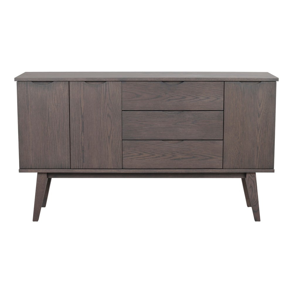 Comodă maro joasă cu aspect de lemn de stejar 150x85 cm Filippa – Rowico Comodă maro joasă cu aspect de lemn de stejar 150x85 cm Filippa – Rowico