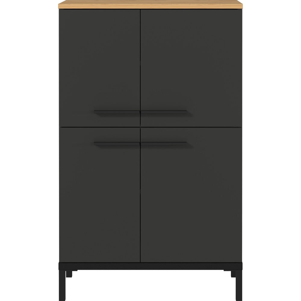 Dulap de baie înalt gri închis cu aspect de stejar 60x97 cm Yonkers - Germania Dulap de baie înalt gri închis cu aspect de stejar 60x97 cm Yonkers - Germania
