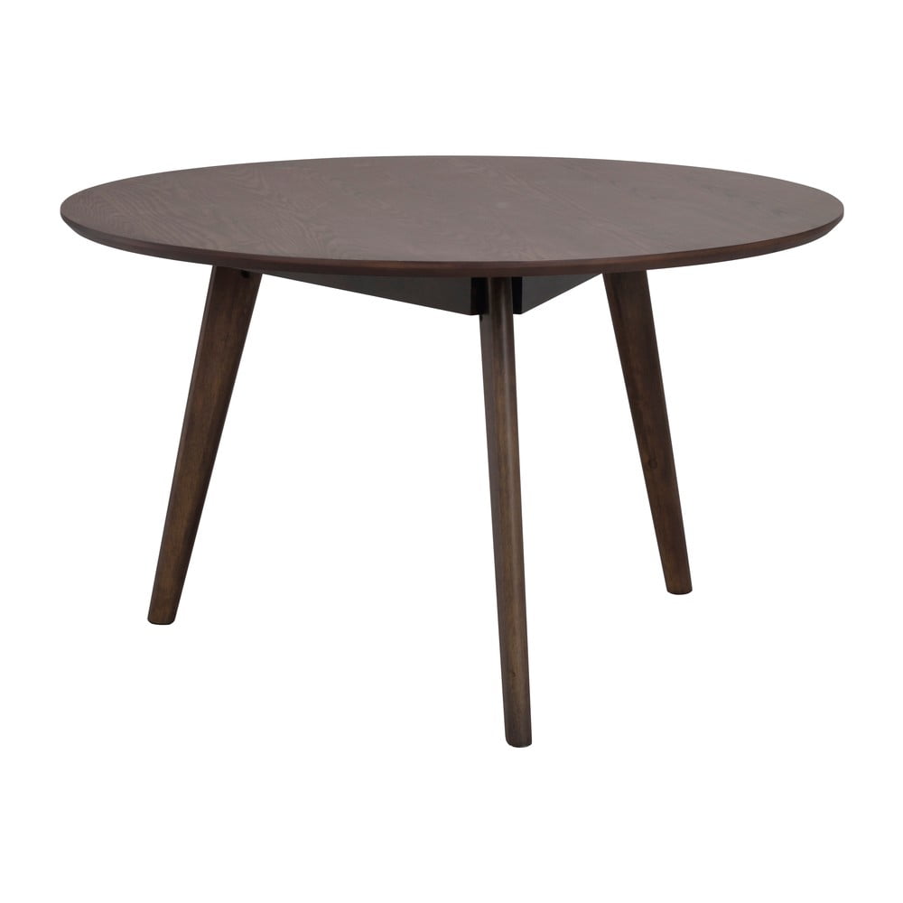 Măsuță de cafea maro închis cu aspect de lemn de stejar ø 90 cm Yumi – Rowico Măsuță de cafea maro închis cu aspect de lemn de stejar ø 90 cm Yumi – Rowico