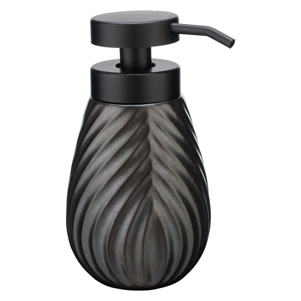 Dozator de săpun lichid gri antracit din ceramică 330 ml Idro – Wenko Dozator de săpun lichid gri antracit din ceramică 330 ml Idro – Wenko