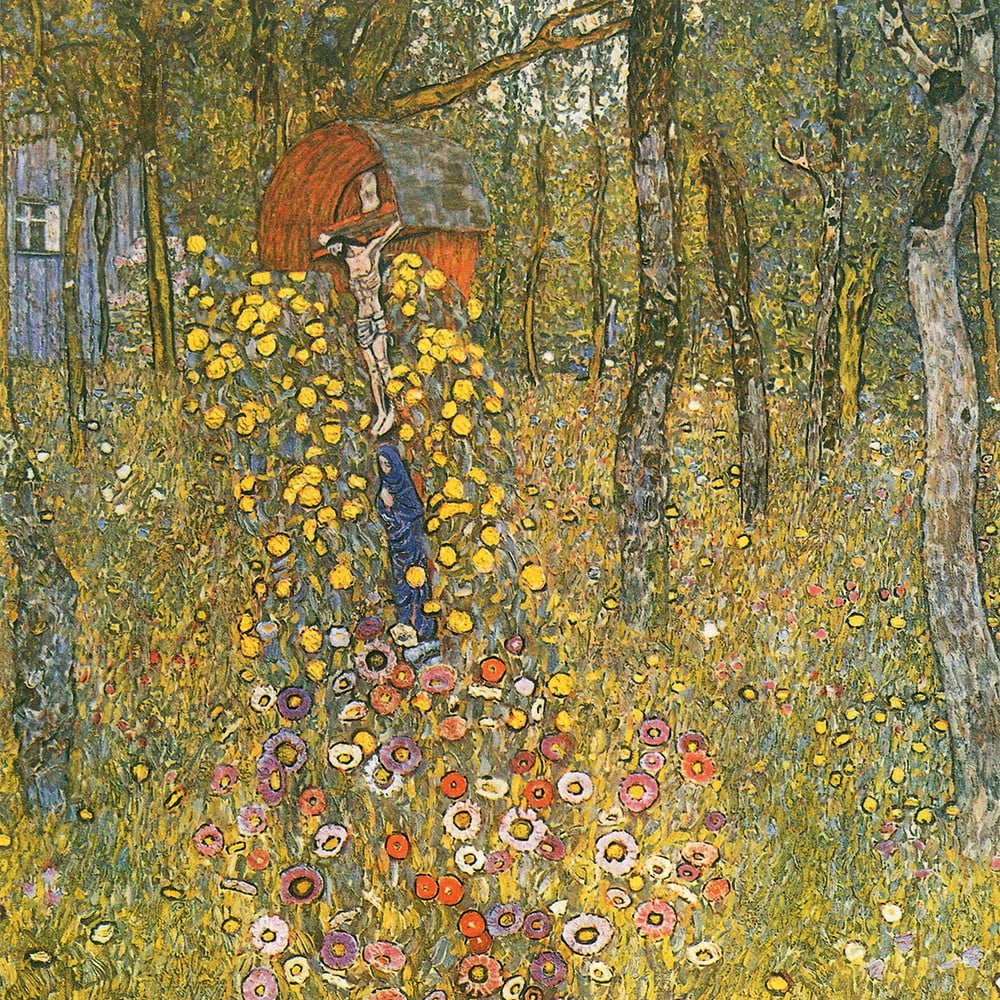 Reproducere tablou Gustav Klimt - Farm Garden With Crucifix, 60 x 60 cm Reproducere tablou Gustav Klimt - Farm Garden With Crucifix, 60 x 60 cm