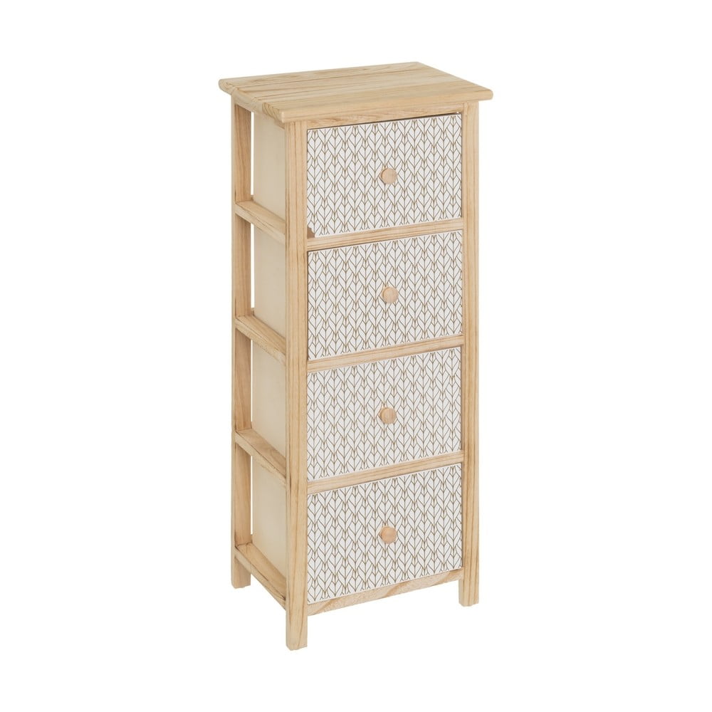 Comodă în culoare naturală înaltă din lemn masiv de paulownia 34x78 cm – Casa Selección Comodă în culoare naturală înaltă din lemn masiv de paulownia 34x78 cm – Casa Selección