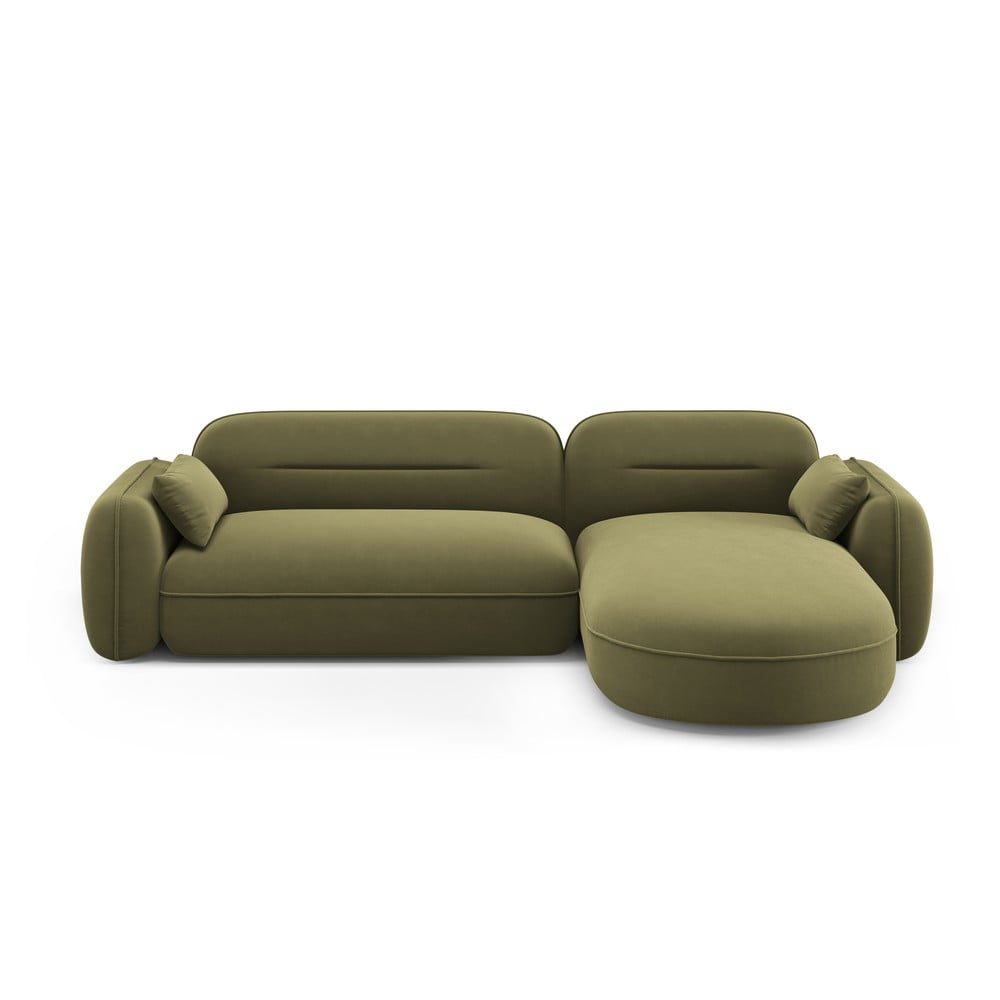 Colțar verde cu tapițerie din catifea (colț dreapta) Audrey – Interieurs 86 Colțar verde cu tapițerie din catifea (colț dreapta) Audrey – Interieurs 86