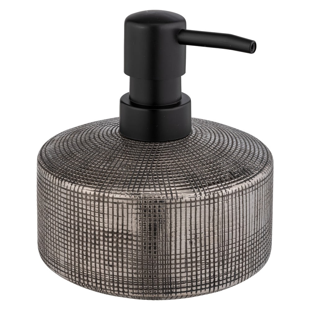 Dozator de săpun lichid argintiu din ceramică 400 ml Rivalta – Wenko Dozator de săpun lichid argintiu din ceramică 400 ml Rivalta – Wenko