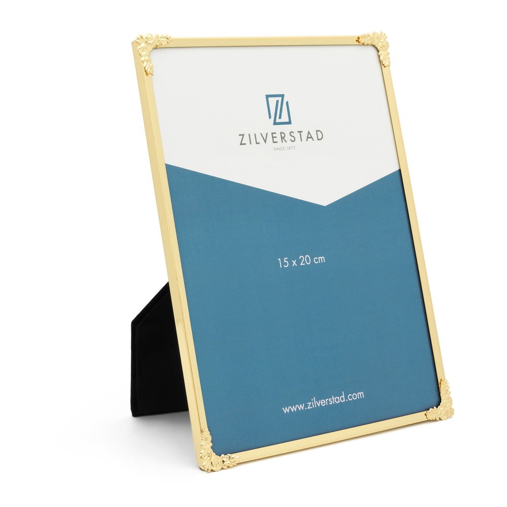Ramă foto aurie de sine stătătoare/de suspendat din metal 16x21 cm Decora – Zilverstad Ramă foto aurie de sine stătătoare/de suspendat din metal 16x21 cm Decora – Zilverstad