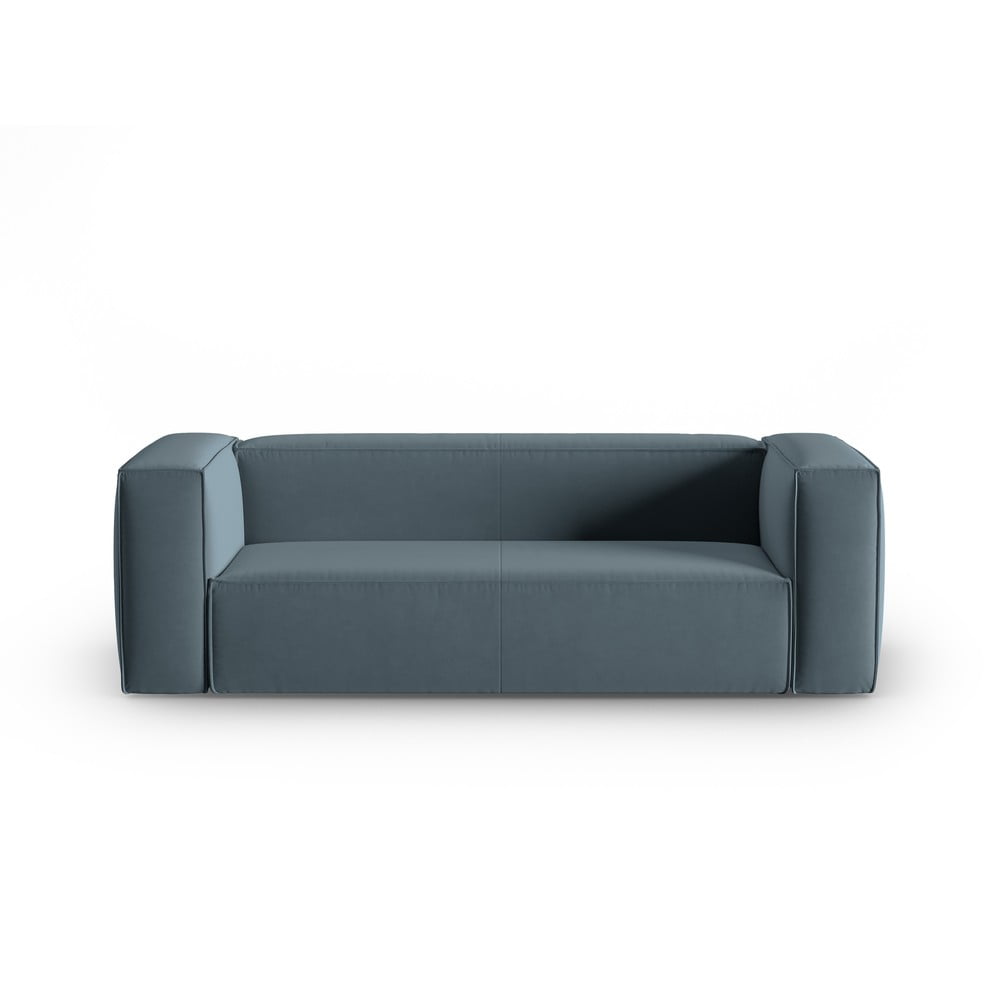 Canapea albastră cu tapițerie din catifea 200 cm Mackay – Cosmopolitan Design Canapea albastră cu tapițerie din catifea 200 cm Mackay – Cosmopolitan Design