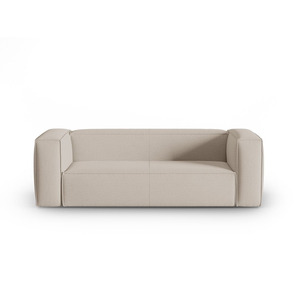Canapea bej cu tapițerie din catifea 200 cm Mackay – Cosmopolitan Design Canapea bej cu tapițerie din catifea 200 cm Mackay – Cosmopolitan Design