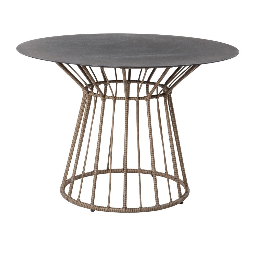 Masă de grădină rotundă din ratan artificial ø 110 cm Ariki – LDK Garden Masă de grădină rotundă din ratan artificial ø 110 cm Ariki – LDK Garden