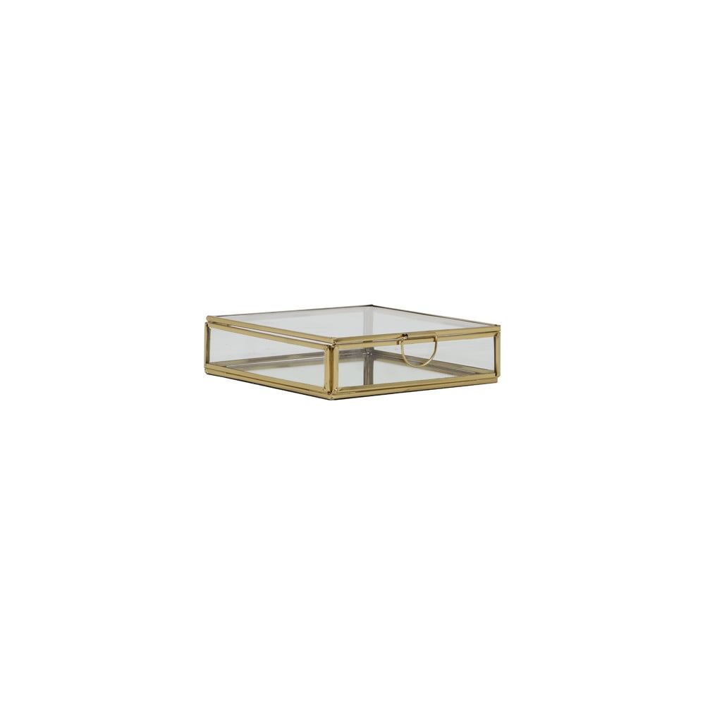 Cutie de depozitare aurie din sticlă decorativă Mirina – Light & Living Cutie de depozitare aurie din sticlă decorativă Mirina – Light & Living