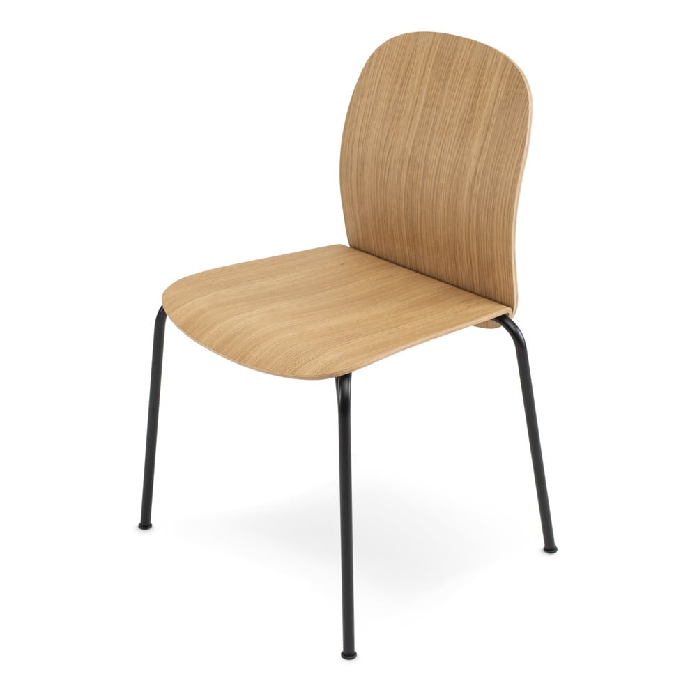 Scaun de dining în culoare naturală cu aspect de lemn de stejar Book – Gazzda Scaun de dining în culoare naturală cu aspect de lemn de stejar Book – Gazzda