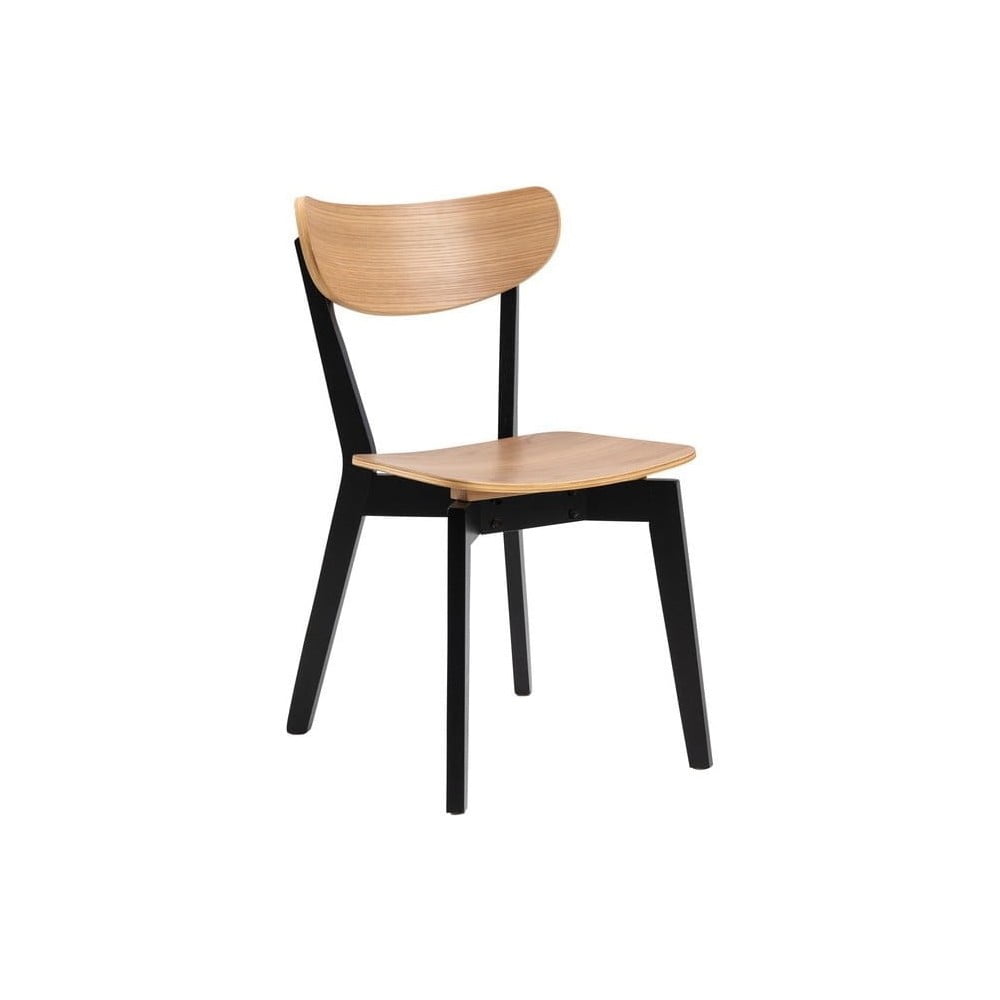 Scaun de dining negru/în culoare naturală cu aspect de lemn de stejar Roxby – Actona Scaun de dining negru/în culoare naturală cu aspect de lemn de stejar Roxby – Actona