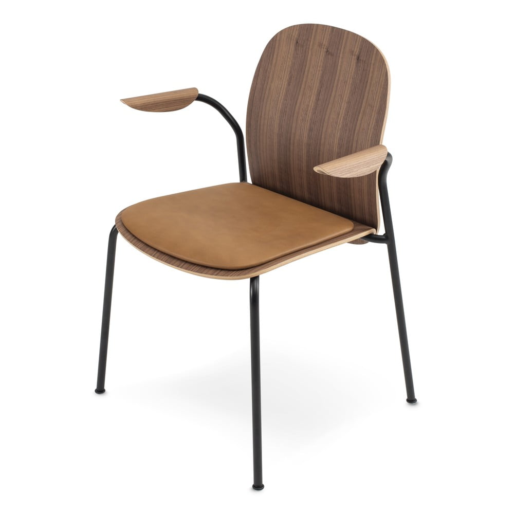 Scaun de dining maro/maro coniac cu aspect de lemn de nuc Book – Gazzda Scaun de dining maro/maro coniac cu aspect de lemn de nuc Book – Gazzda