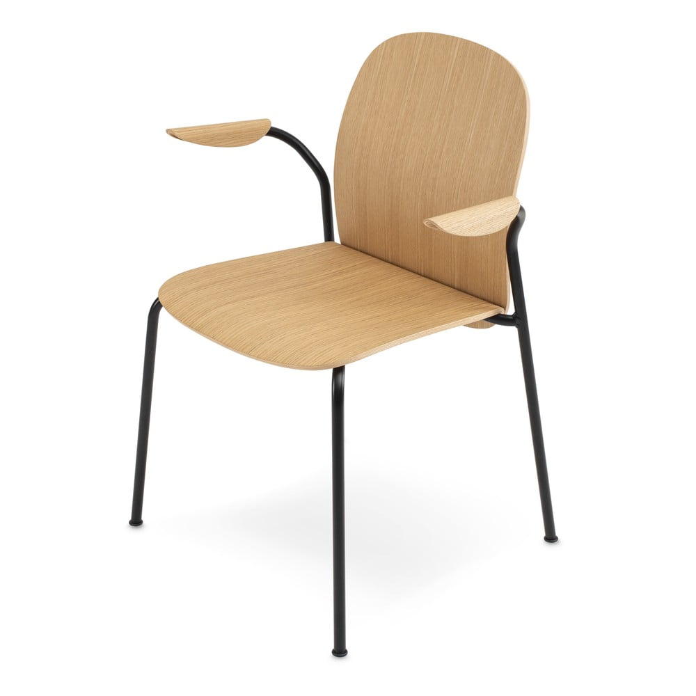 Scaun de dining în culoare naturală cu aspect de lemn de stejar Book – Gazzda Scaun de dining în culoare naturală cu aspect de lemn de stejar Book – Gazzda