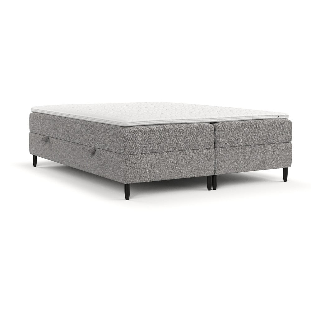 Pat boxspring gri cu spațiu de depozitare 200x200 cm Malte – Maison de Rêve Pat boxspring gri cu spațiu de depozitare 200x200 cm Malte – Maison de Rêve