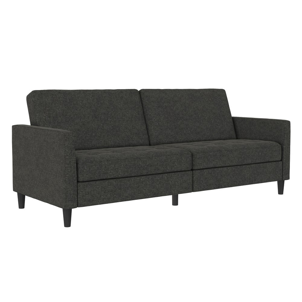 Canapea gri închis cu tapițerie din catifea 207 cm Presley – Støraa Canapea gri închis cu tapițerie din catifea 207 cm Presley – Støraa