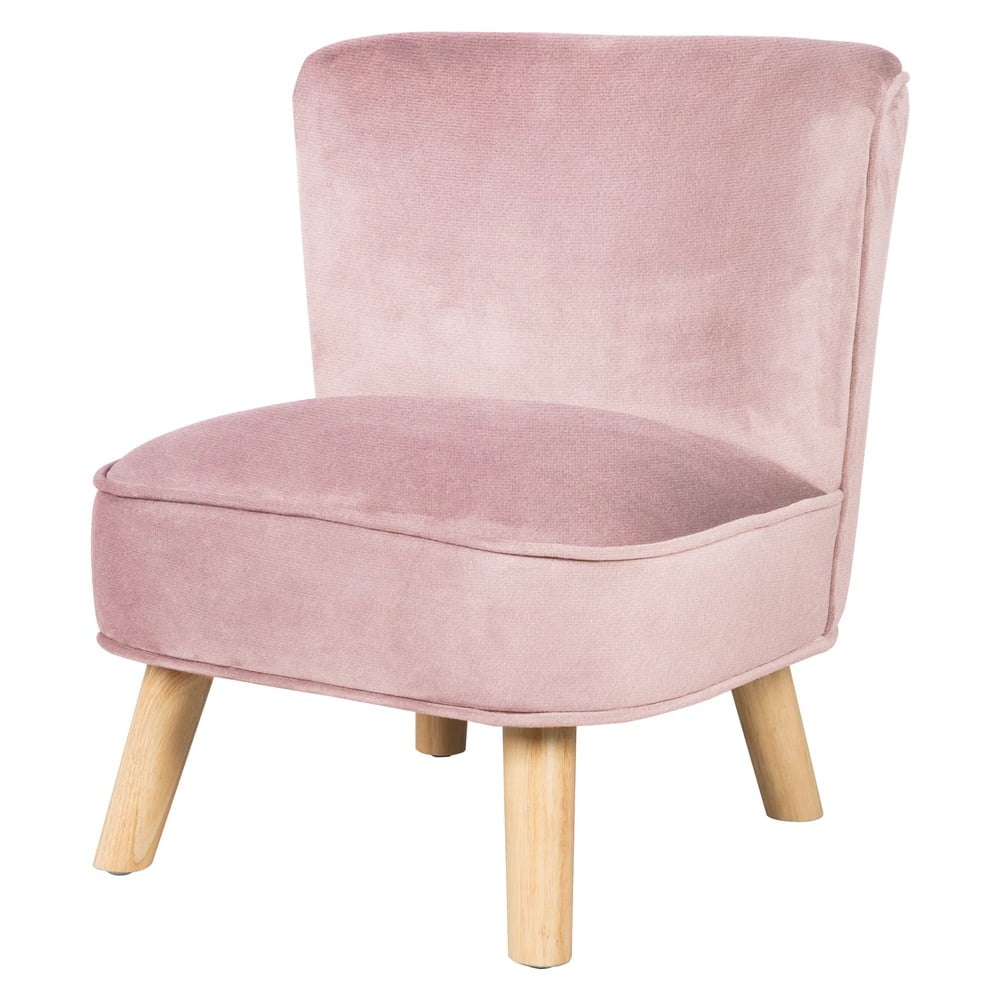Fotoliu pentru copii roz deschis cu tapițerie din catifea Lil Sofa – Roba Fotoliu pentru copii roz deschis cu tapițerie din catifea Lil Sofa – Roba