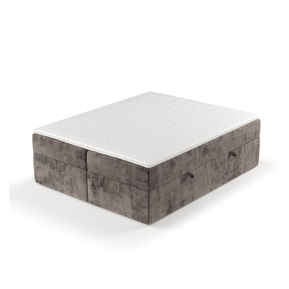 Pat boxspring maro cu spațiu de depozitare 160x200 cm Yoko – Maison de Rêve Pat boxspring maro cu spațiu de depozitare 160x200 cm Yoko – Maison de Rêve
