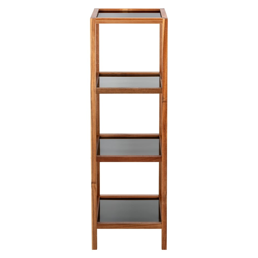 Etajeră de baie neagră/în culoare naturală din sticlă 36x112 cm Fondi – Wenko Etajeră de baie neagră/în culoare naturală din sticlă 36x112 cm Fondi – Wenko