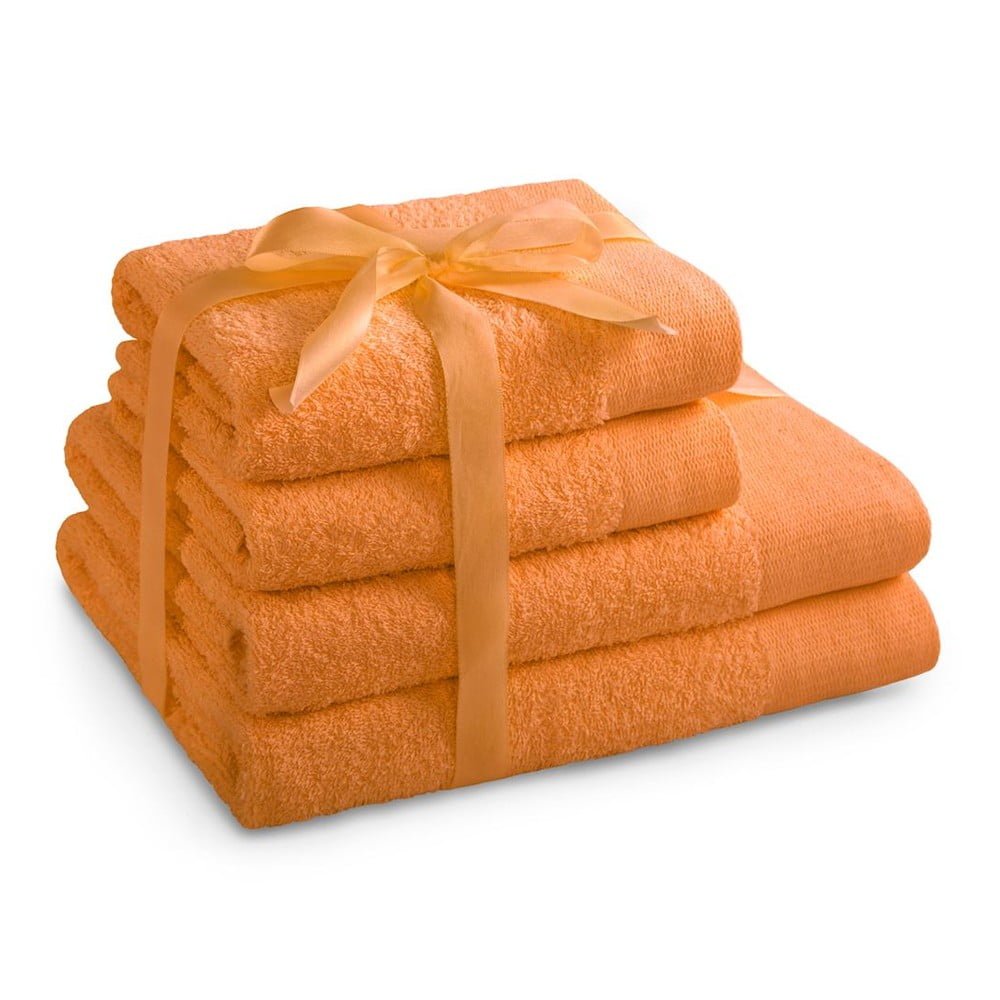 Prosoape de baie portocalii 2 buc. din bumbac din frotir Amari – AmeliaHome Prosoape de baie portocalii 2 buc. din bumbac din frotir Amari – AmeliaHome