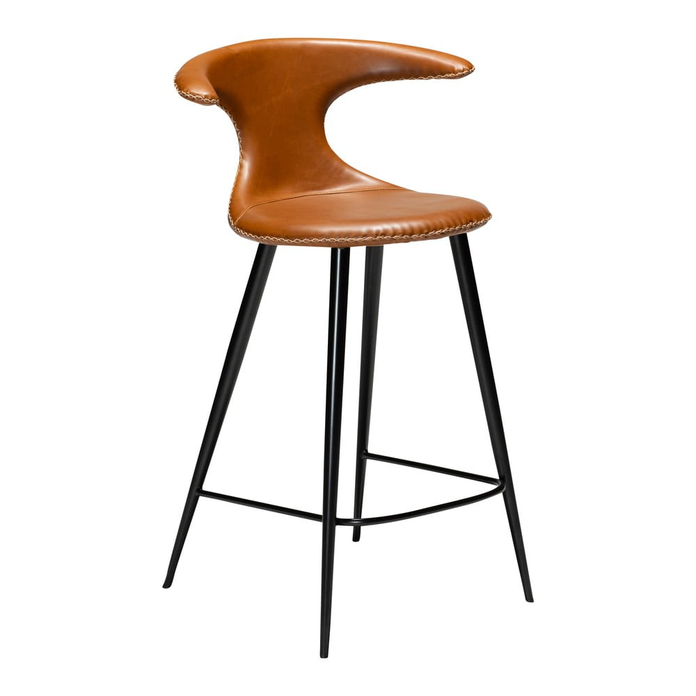 Scaun bar din piele artificială DAN–FORM Denmark Flair, maro coniac, înălțime 90 cm Scaun bar din piele artificială DAN–FORM Denmark Flair, maro coniac, înălțime 90 cm