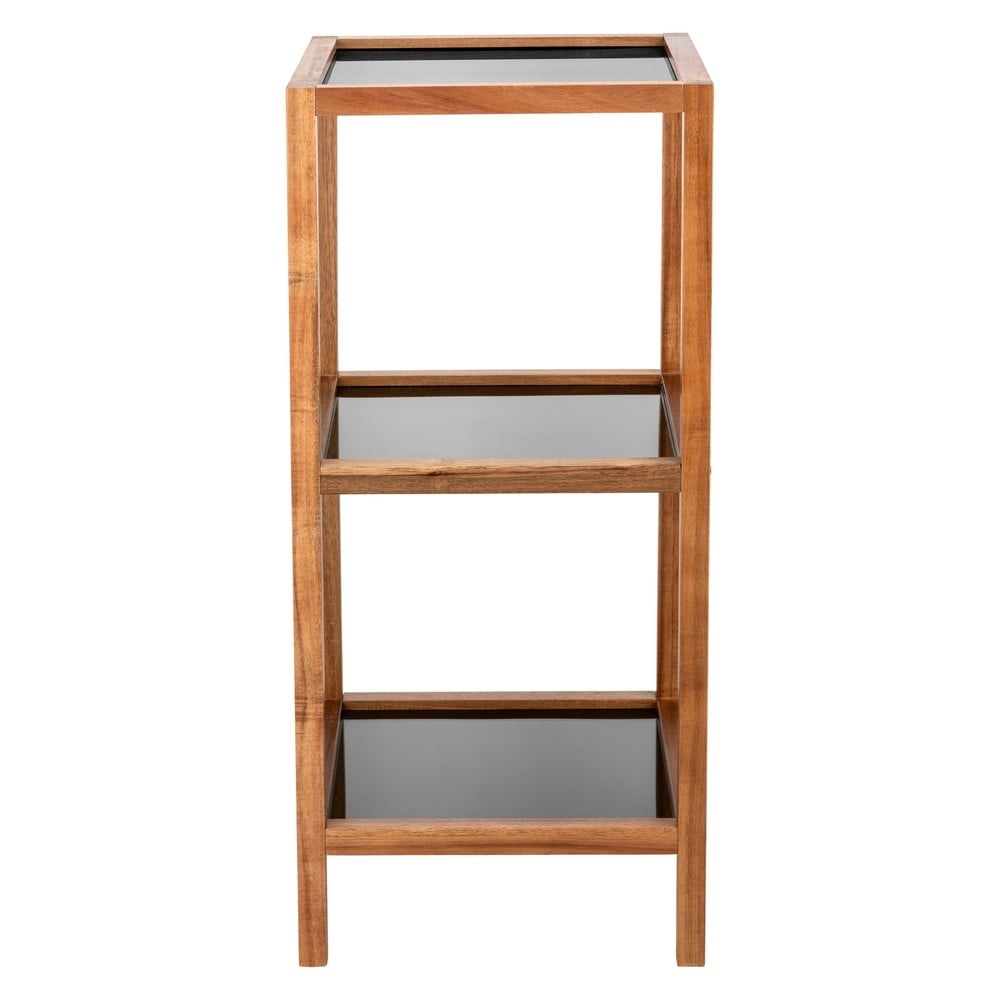 Etajeră de baie neagră/în culoare naturală din sticlă 36x79 cm Fondi – Wenko Etajeră de baie neagră/în culoare naturală din sticlă 36x79 cm Fondi – Wenko