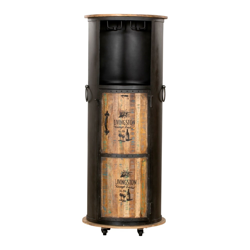 Suport de vin din metal negru pentru 9 sticle, 60x155 cm Luni - Interia Home & Living Suport de vin din metal negru pentru 9 sticle, 60x155 cm Luni - Interia Home & Living