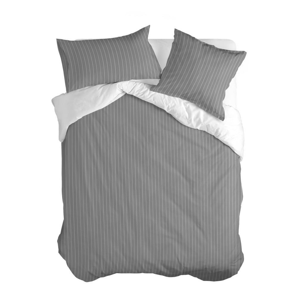 Husă de pilotă alb-gri din bumbac pentru pat de o persoană 140x200 cm Oxford – Happy Friday Husă de pilotă alb-gri din bumbac pentru pat de o persoană 140x200 cm Oxford – Happy Friday