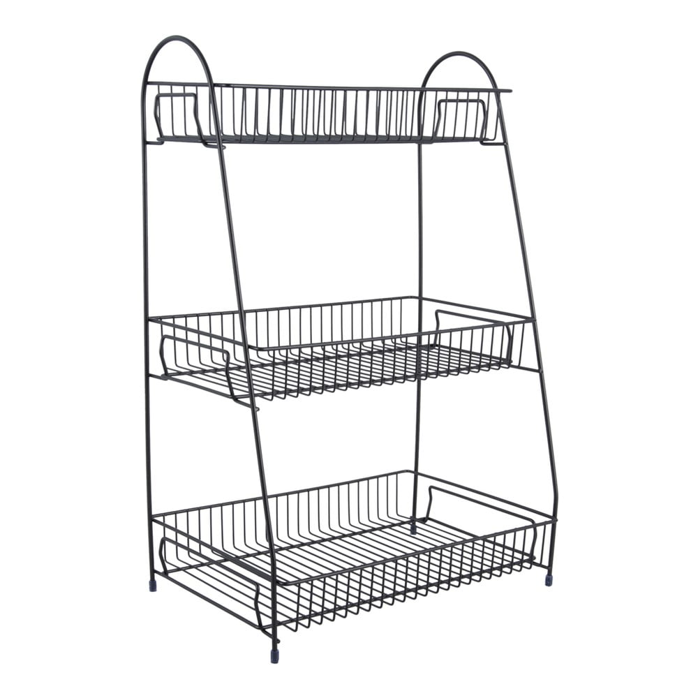 Etajeră din metal cu 3 rafturi pentru bucătărie PT LIVING Tidy, negru Etajeră din metal cu 3 rafturi pentru bucătărie PT LIVING Tidy, negru