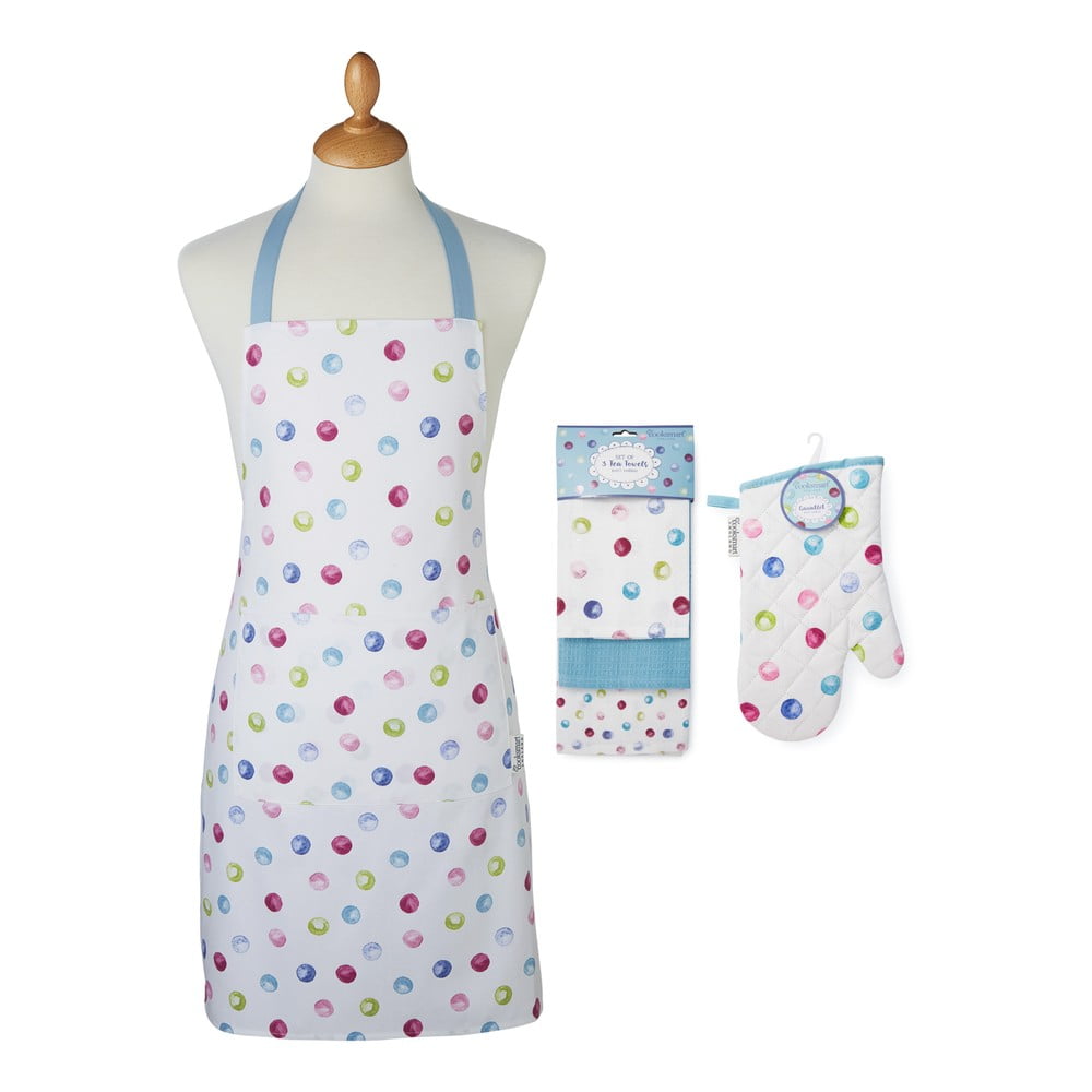 Set cu prosoape, șorț și mănușă de bucătărie 5 buc. Spotty Dotty – Cooksmart ® Set cu prosoape, șorț și mănușă de bucătărie 5 buc. Spotty Dotty – Cooksmart ®