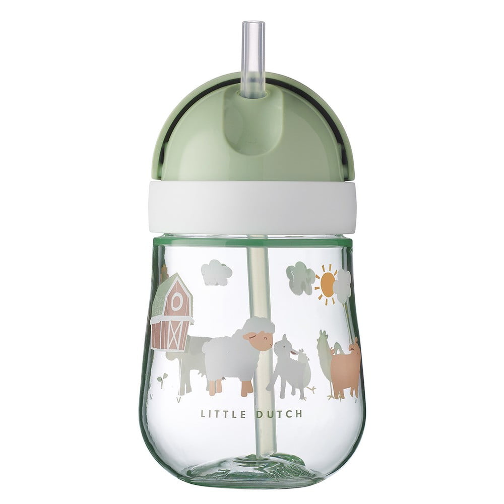 Cană pentru copii albă/verde-deschis din tritan 300 ml Little farm – Mepal Cană pentru copii albă/verde-deschis din tritan 300 ml Little farm – Mepal