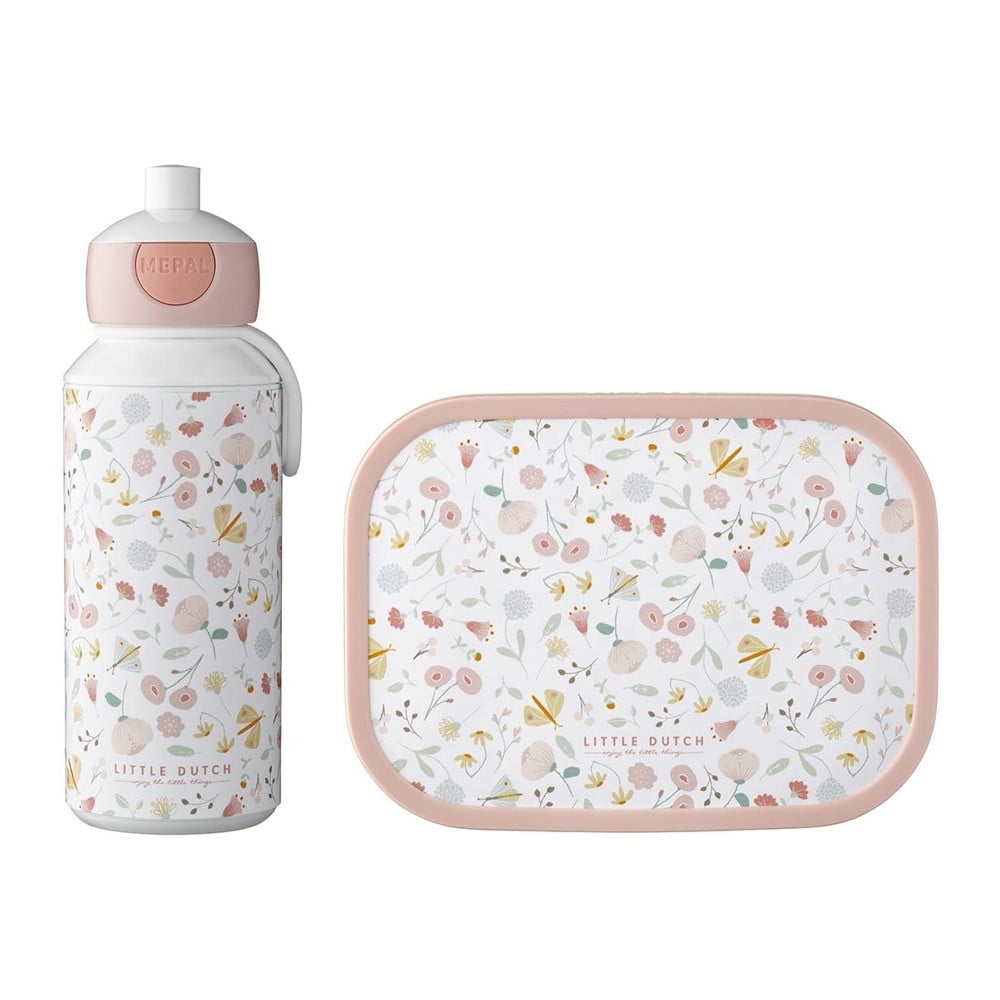 Cutie de gustări pentru copii cu sticlă Flowers & butterflies – Mepal Cutie de gustări pentru copii cu sticlă Flowers & butterflies – Mepal