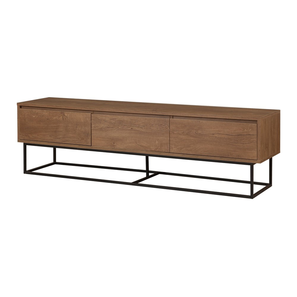Comodă TV în culoare naturală cu aspect de lemn de nuc 180x50 cm Rodez – Kalune Design Comodă TV în culoare naturală cu aspect de lemn de nuc 180x50 cm Rodez – Kalune Design